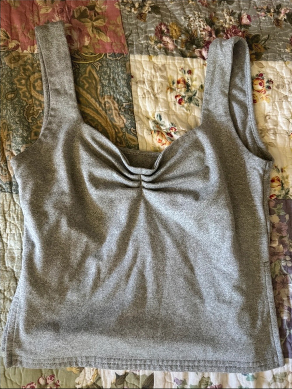 grey cropped tank